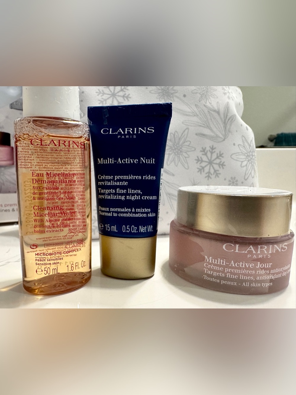 Clarins Skincare Gift Trio with Pouch